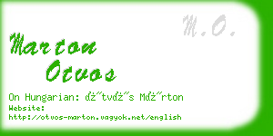 marton otvos business card